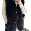 Autumn and winter Mao Mao jacket vest new fur vest fashion imitation mink short vest Mao Mao jacket