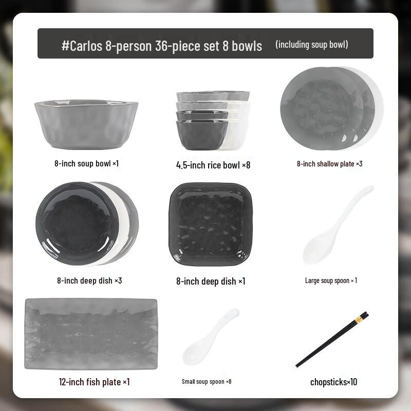 Mode Lanke Simple Style Ceramic Tableware Gift Set