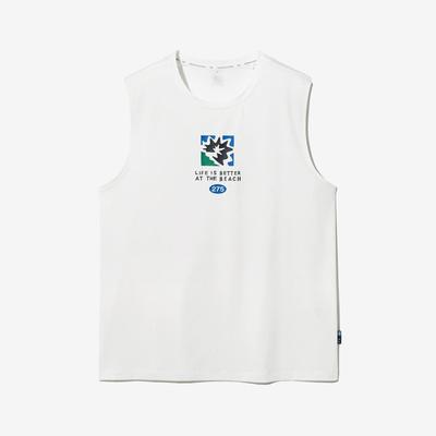 Summer Graphic Sleeveless T shirT polysTreTch