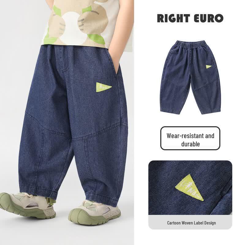 RightEuro Boys' Summer Curved Blade Denim Jeans