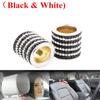 2PC Bling Crystal Headrest Collars Car Seat Ring Interior Decoration Black&White
