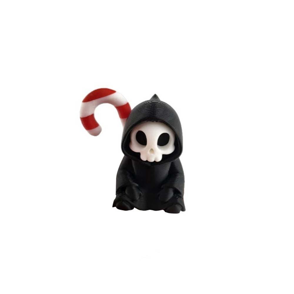 Cute Grim Reaper Toy PLA Halloween Miniature Ghost Desk Statue 3D Printed Doll Bookshelf
