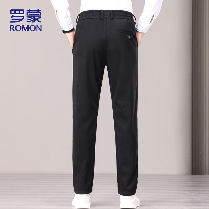 ROMON Men's Business Casual Straight Trousers