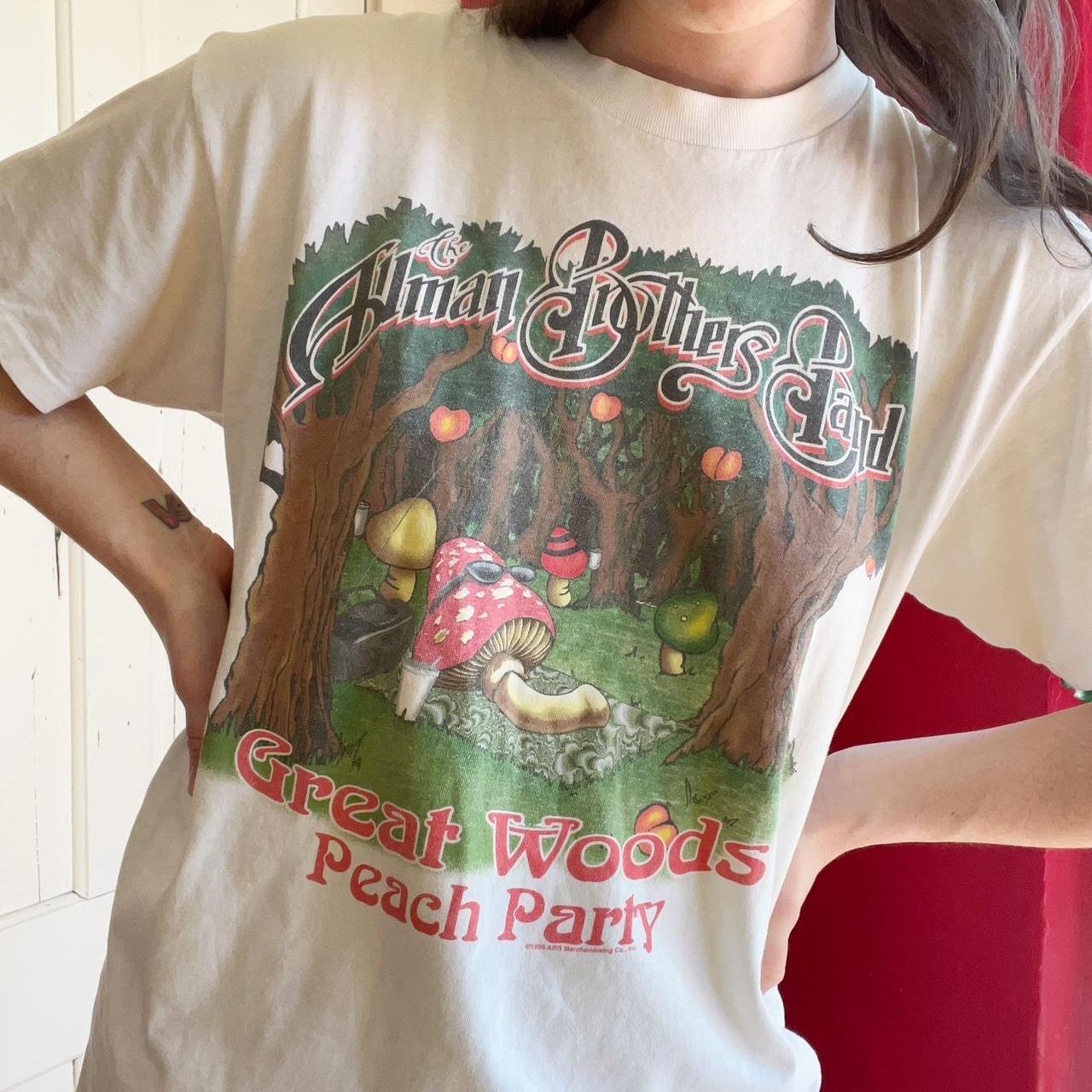 Remake 1990s 1998 Allman Brothers Band Great Woods Peach Party T shirt XXXXL