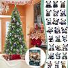 Christmas Panda Advent Calendar 24pcs 2D Panda Ornament Christmas Tree Panda Toy Pendants Panda-Themed Countdown Calendar