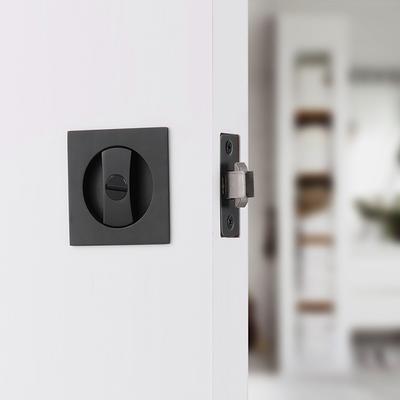 Keyless Concealed Sliding Door Lock Easy Installation Zinc Alloy Hook Lock For Interior Doors