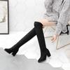Fashion Over-the-knee Boots Women Stretch Knit Long Socks Boots New Casual Black Sexy Nightclub Platform Shoes Autumn Boots Women Bottes
