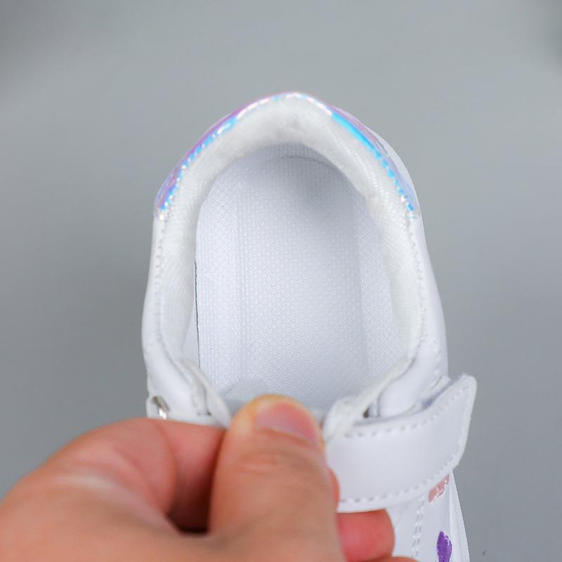 Mädchen Board Schuhe Kleine Weiße Schuhe Frühling und Herbst Leder Dicke Sohle Lässig Bequem Stickerei Kinder