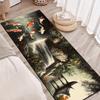 1Pcs Chinese Waterfall Koi Fish & Pavilion Non-Slip Washable Area Rug Runner for Entryway, Living Room, Bedroom & Patio