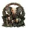 Bohemian Elephant Family Decor for Home or Office