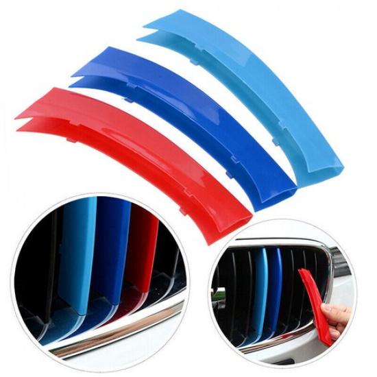 For BMW X3 F25 2011-2017 Tri-Color 7 BARS Front Kidney Grille Front Cover Clips