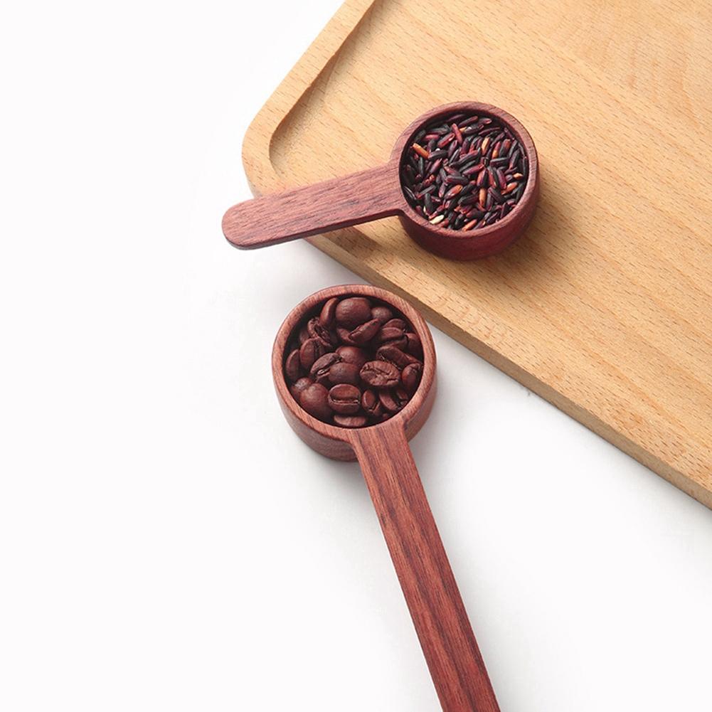 Multifunction Wooden Measuring Spoon Coffee Spoon Home Kitchen Measuring ToolsShort Handle