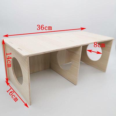 Solid Wood Hideout for Small Animals: Hamster, Squirrel, Hedgehog, Guinea Pig & Quail
