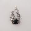 Black Onyx Gemstone 925 Sterling Silver Designer Pendant 1.8" Women Wedding Jewelry CP-42-21