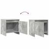 Nightstand Concrete Gray 45 X 34 X 44.5 Cm Engineered Wood