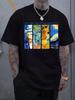 Mens Loose Cotton Tee Van Gogh Classic Paintings Collage Art Quote Print Artist Lover Male Short Sleeve Streetwear Daily Top