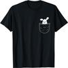 Rabbit In Breast Pocket Rabbit Bag T-Shirt
