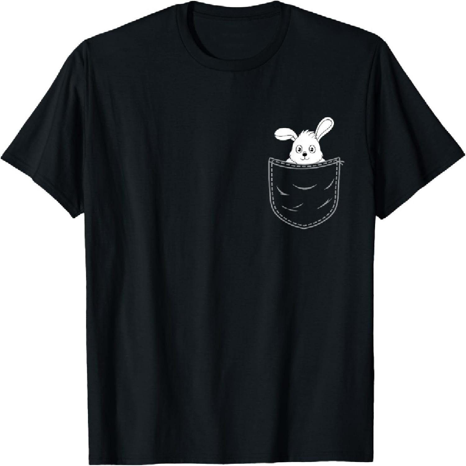 Rabbit in breast pocket rabbit bag T-Shirt XXXXXL разноцветный