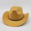 Outdoor men and women famous big-brimmed jazz hat spring and summer four seasons European and American style western suede denim top hat