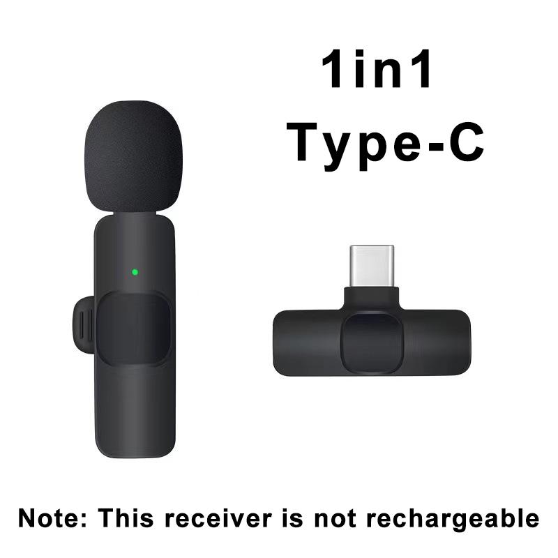 Premium Wireless Lavalier Microphone Mini Portable Audio Video Recording Mic for iPhone Android Live Broadcast Gaming