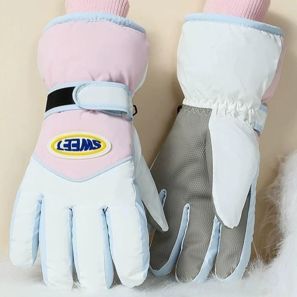 Windproof Skiing Gloves Keep Warm Full Finger Mittens Soft Snowboard Gloves Outdooor