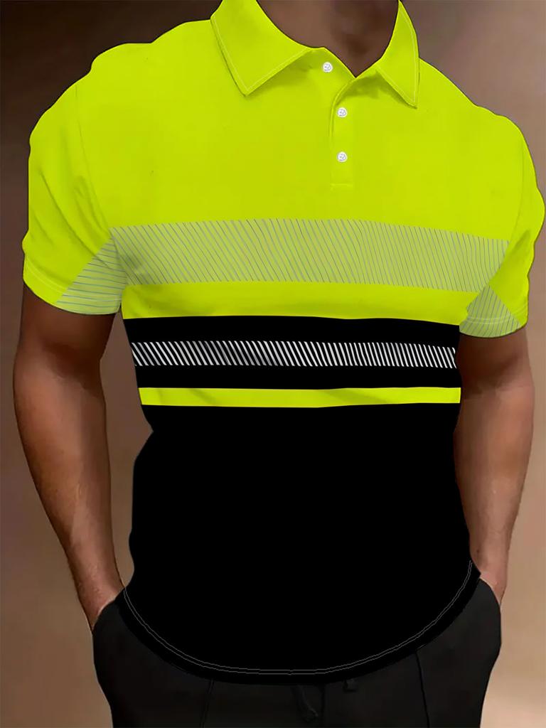 Print Design - Non-Textured Men'S Short Sleeves, Flat Digital Print Pattern - Smooth Texture, Stylish And Minimalist Short Sleeves, Buttons, Casual