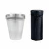 4 Pcs/Set Reusable Stainless Steel Drinking Cup Shatterproof Stainless Steel Shot Cups  Camping