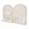 Pegboard Wall Organizer Multi Purpose Plastic Pegboard Storage Rack with 2 Adhesive Hooks Storage Accessories for Wall