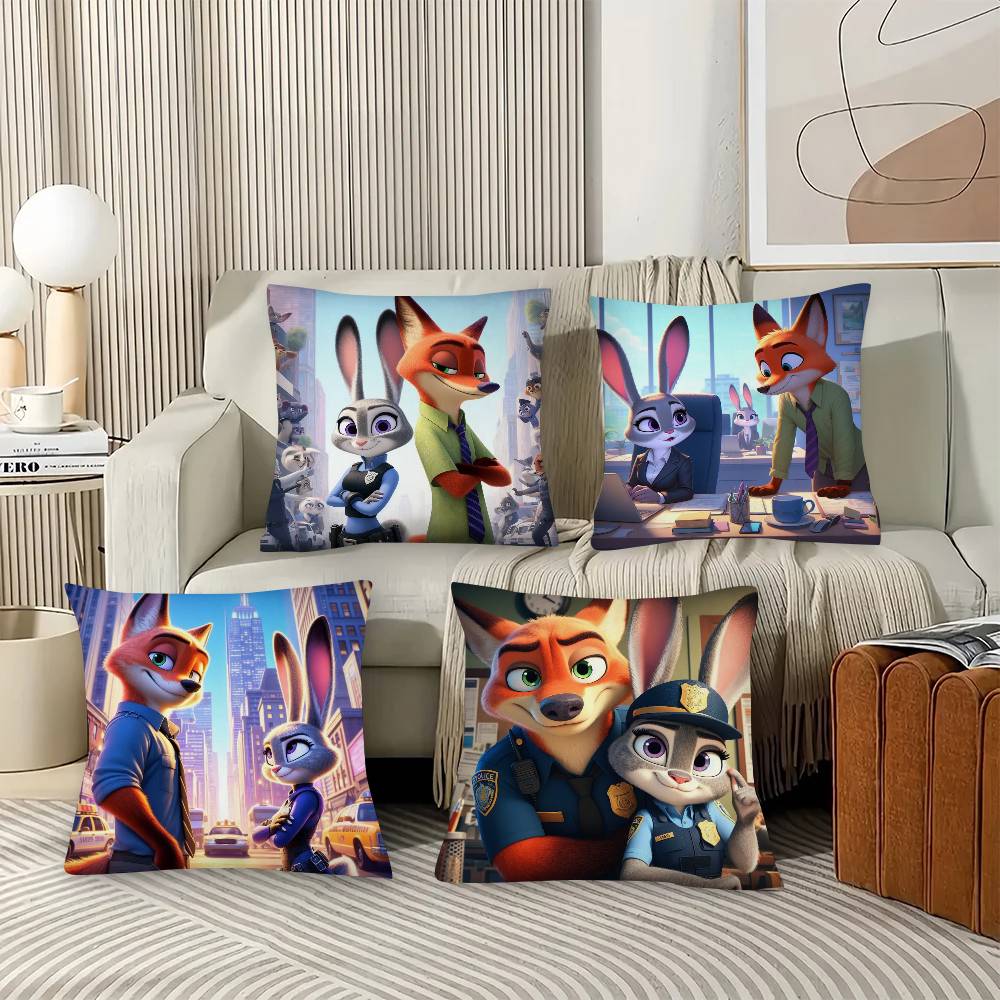 1Pc Cartoon Z-Zootopia 2 Pillow Case Fashion Square Pillowcase Bedroom Sofa Room Ins Decoration Leisure