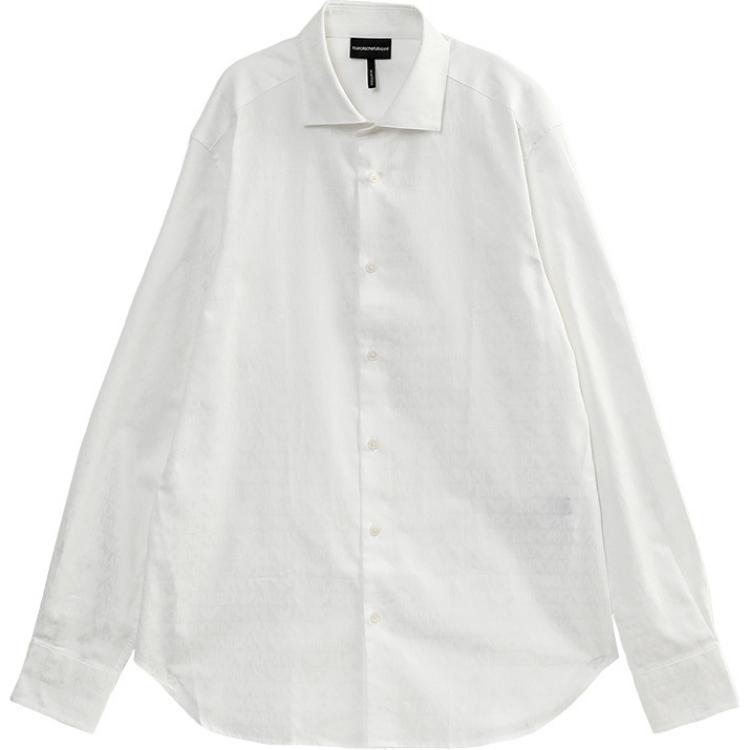 

Emporio Armani Solid Color Point Collar Button Long Sleeve Shirt Men shirts White 3D1C86-1NIUZ-F146 L