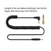 Spring Flexible Headphone Cord For EAH DJ1200 with Adjustable Length and Interferences Resistant Properties