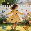 Girls Summer Fashion Cotton Long Sleeve Princess Dress For Age 3 To 8 Years