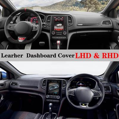 For Renault Megane IV B9A 2016 2017 2018 - Accessories PU Leather Dashmat Car Styling Dash Mat Dashboard Cover Carpet PADS
