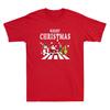 Christmas Road Shirt Funny Grinch Elf Santa And Snowman Meme Retro Men's T-Shirt