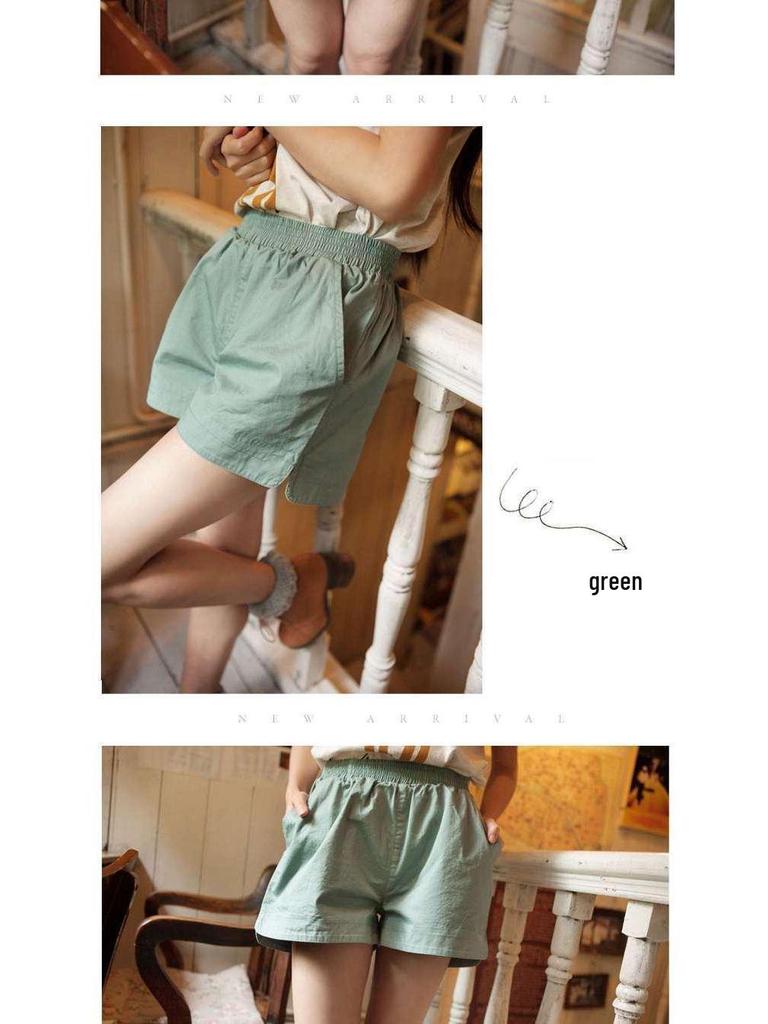 Women's High Waist Cotton Casual Korean Style Wide Leg Shorts - Trendy Summer Sports Hot Pants