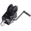 Boat Trailer Winch Heavy Duty Manual 2 Way Adjustable Ratchet Hand Crank Gear Winch with Hook for Truck 3200lbs