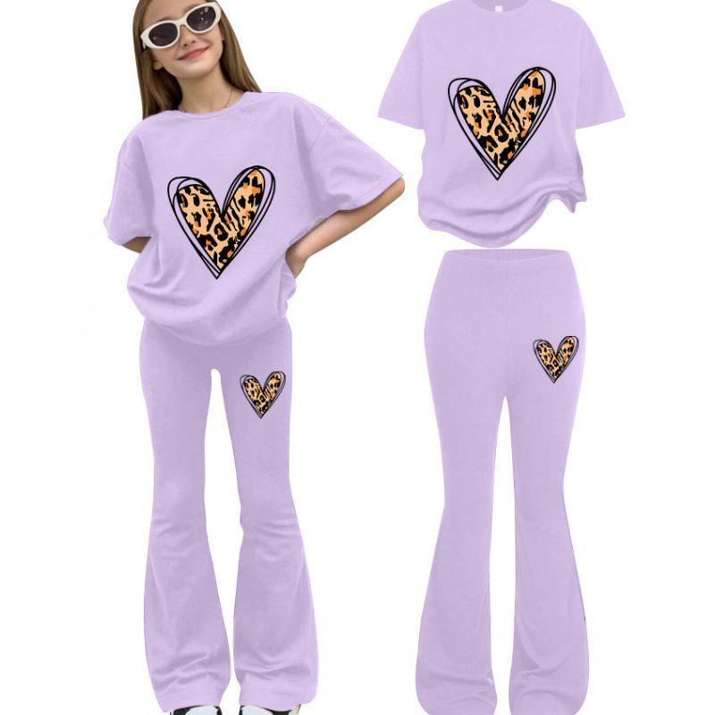 8-12 Jahre Kinder Mädchen T-Shirt und Hose Set Freizeitkleidung