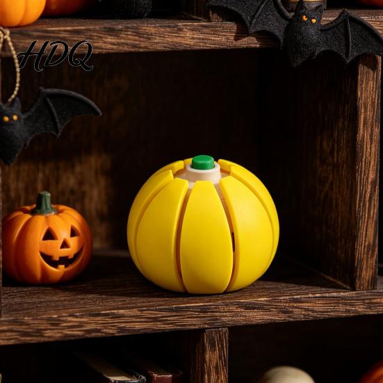 Squeeze Stress Toy Halloween Pumpkin Ball Fruit Shaped Clicker Fidget for Festive Anxiety Relief Cute Soft Decompression Kids Adults Party