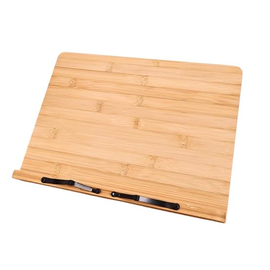 Çocuklar İçin Bambu Kitap Standı, Çocuklar İçin Ayarlanabilir Katlanabilir Okuma Rafı, Ders Kitapları İçin Çok Fonksiyonlu Masaüstü Kitap Tutucu