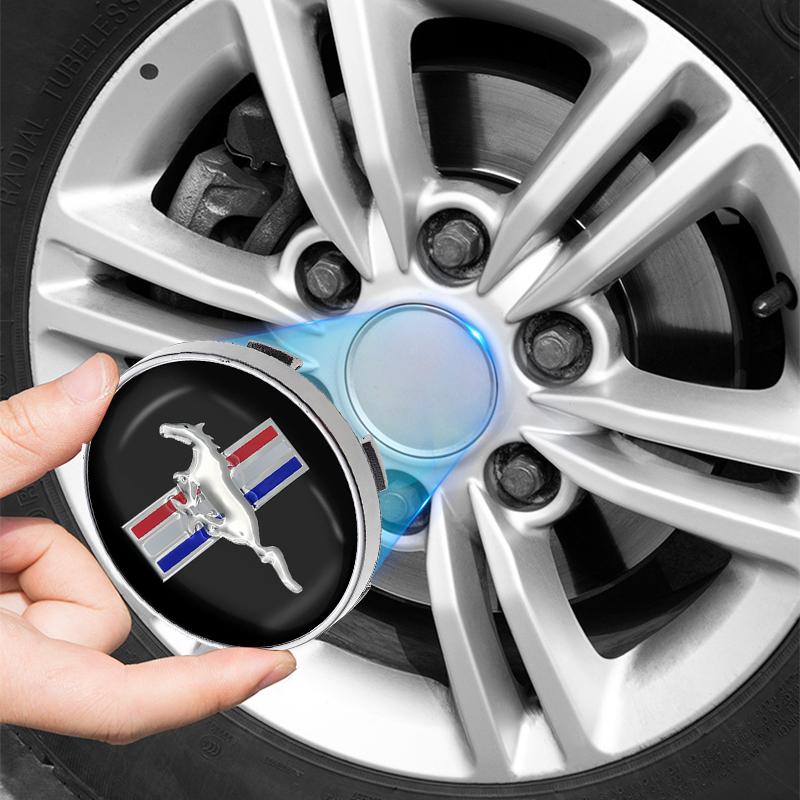4pcs Car Wheel Center Hub Cap Rim Cover Emblem Decal For Ford Focus Mk3 Fiesta Ranger Fusion Mondeo Mustang Fusion Kuga Ecosport