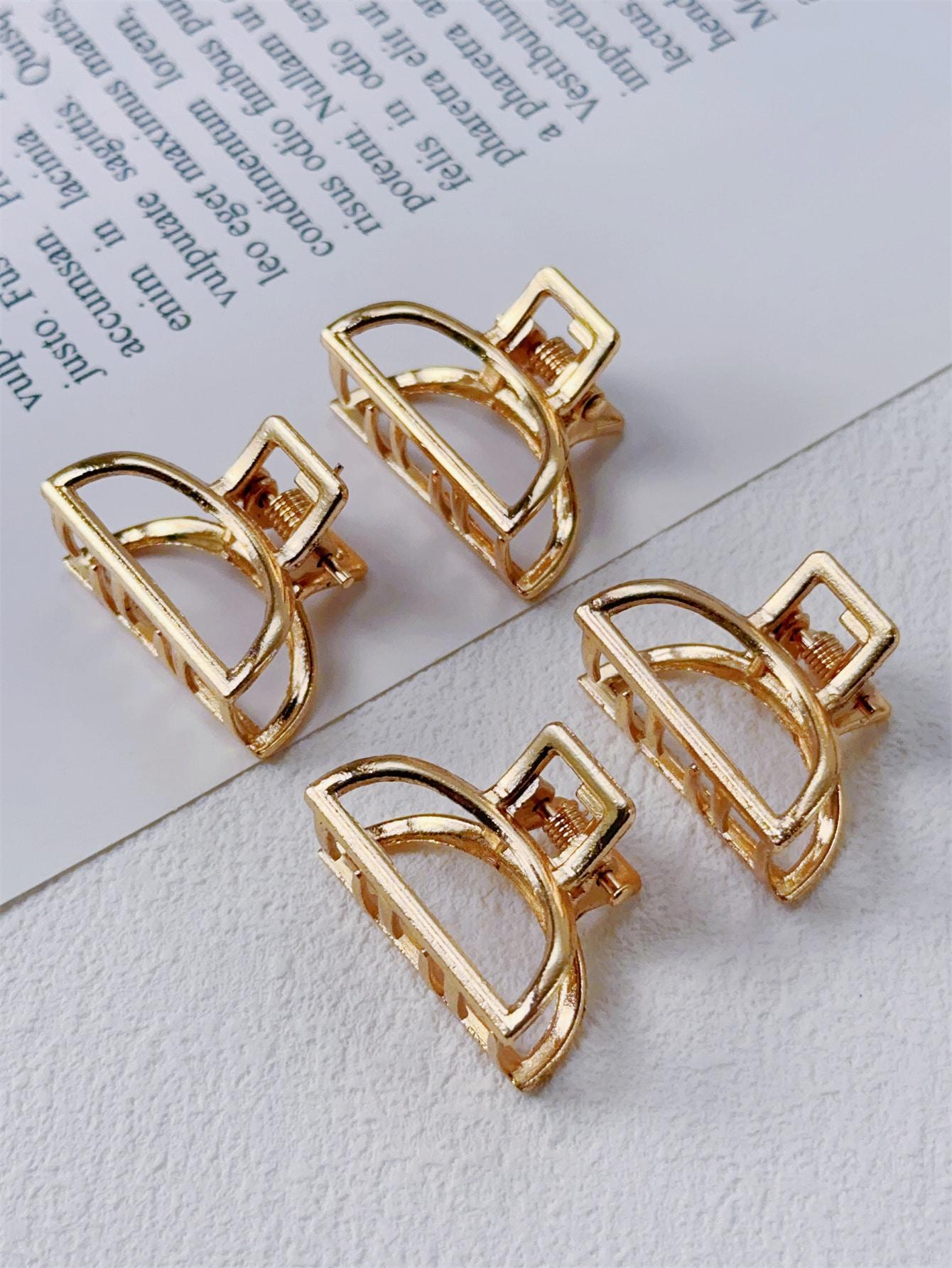 

Мини Золотистые Ажурные Заколки для Волос, Милые Геометрические Аксессуары для Волос для Женщин/Девушек Повседневные Зажимы-Клешни Заколки-Клешни Заколки-Автоматы для Волос, Школьные Принадлежности one-size золотой