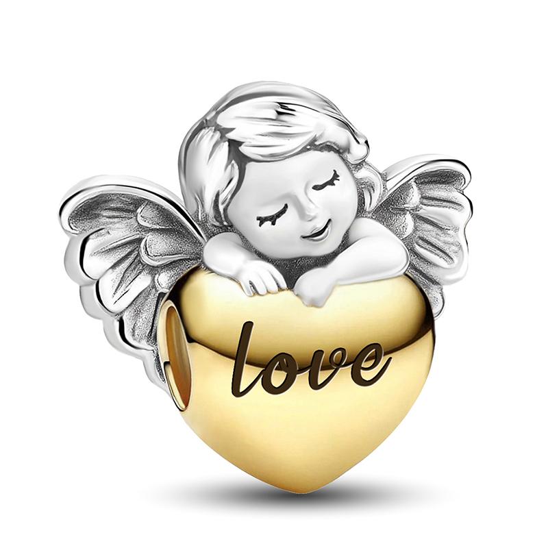 Copper Love Heart Firefly Golden Series Charms Fit Diy Making Bracelet Necklace Gift High Quality Fine Jewelry