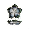 Flower Ceramic Catchall Tray, Trinket Jewelry Plate Dish for Rings Glasses and Small Essential with Glazed Finish