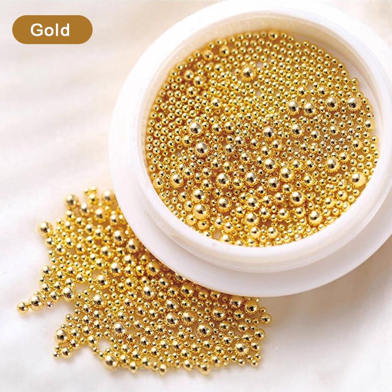 1 Box Mixed Sizes Mini Steel Ball Metal Micro Caviars Alloy Nail Art Jewelry Manicure Accessories Diy Ornaments