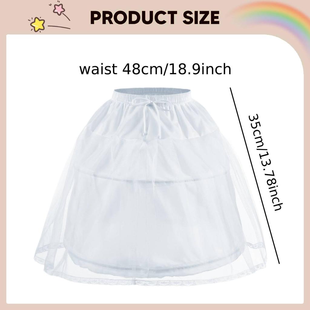 Crinoline Dress with Petticoat for Girls, Ideal Prom, Cosplay Parties And Princess Dresses.