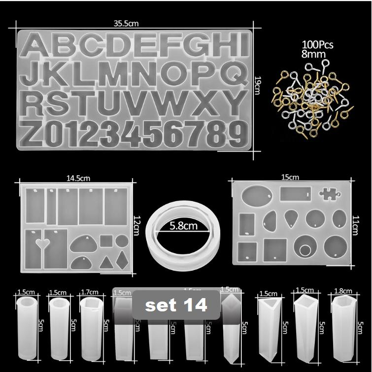 DIY Ornament Mold Silicone Drop Glue Mold Combination Set