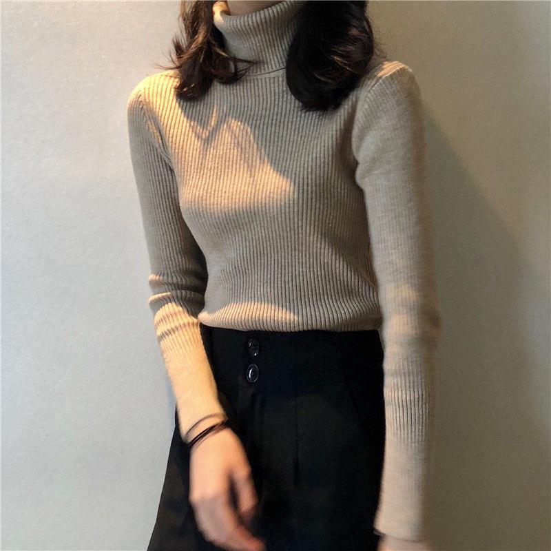 Frauen Herbst Rollkragenpullover Gestrickte Weiche Pullover Kaschmir Pullover Grundlegende Weiche Pullover Für Frauen Herbst Winter