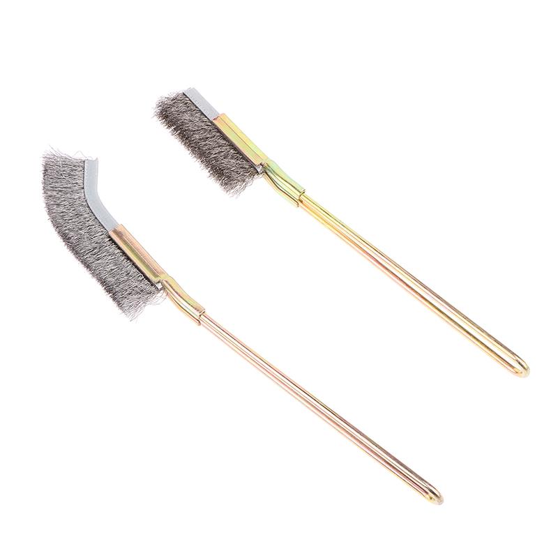 1Pcs Wire Brush Rust Cleaner Elbow Brush Stainless Steel Knife Brush Cleaning Tools Kitchen Grease Grime Cleaning Tool