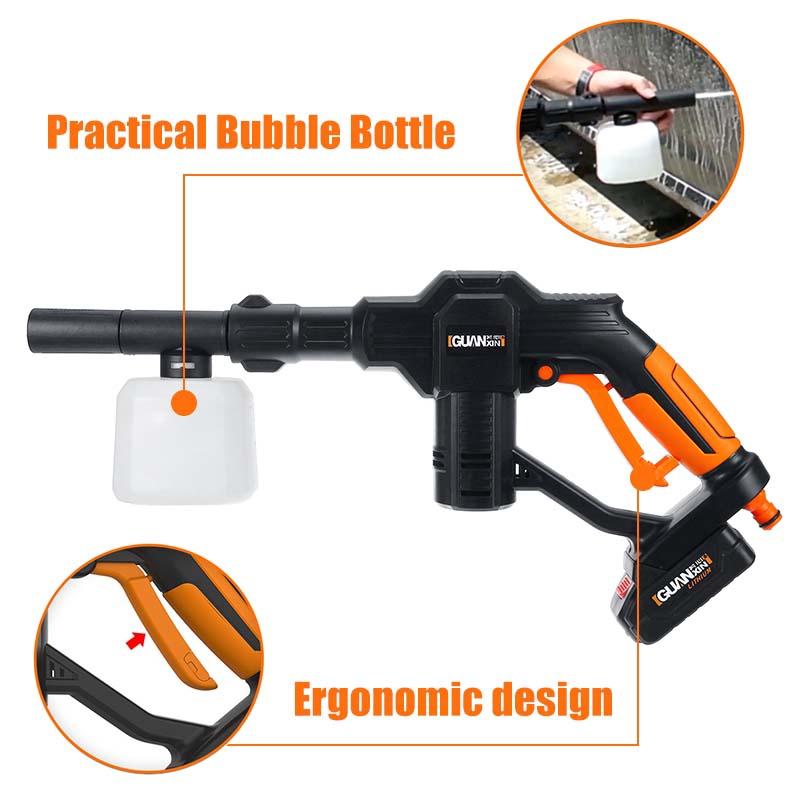 Car Washer Guns Cordless Pressure Cleaner 12V Rechargable Car Care Washing Machine Electric Cleaning Device Home Garden