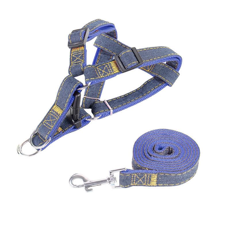 Dog Cowboy Leash Neck Ring Small Medium and Large Puppy Pet Teddy Golden Retriever Chest Strap Dog Walking Leash